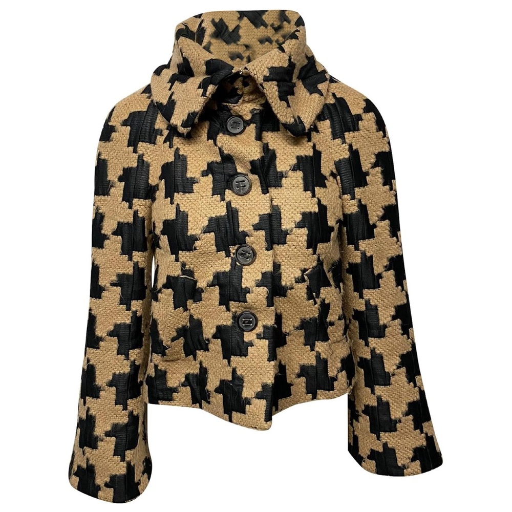 Escada Camel Houndstooth Jacket